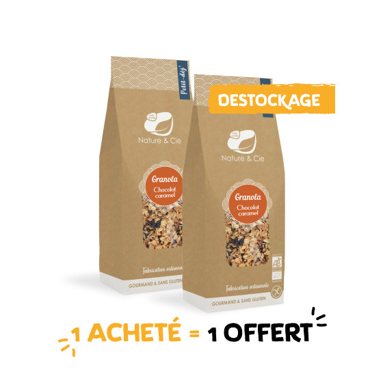 LOT DE 2 Granola Chocolat Caramel 300g - 1 ACHETÉ 1 OFFERT
