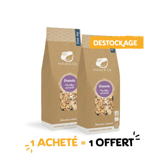 LOT DE 2 Granola myrtilles amande 300g - 1 ACHETÉ 1 OFFERT