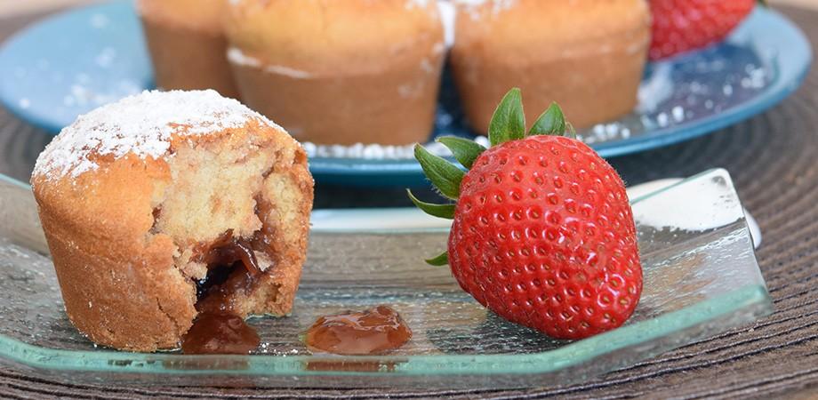 Recette muffins sans gluten cœur coulant à la fraise