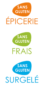 Notre gamme de produits d'épicerie, frais et surgelés de produits bio sans gluten